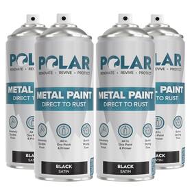 Polar Specialist Coatings 1117-4 Satin Black 13.5 Fl Oz Pack Of 4