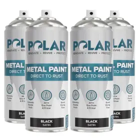 1117-4 Polar Specialist Coatings Satin Black 13.5 Fl Oz Pack Of 4