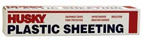 100061192 Poly America Husky Plastic Sheeting Clear 4ml 12ft X 100ft