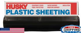Poly-america B000v4i5gg 410b 10x100 Ft. 4 Mil Black Plastic Sheeting Heavy-duty