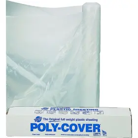 4x10-c Poly-cover Masking Sheet 100 Ft L 10 W Plastic Backing Clear