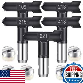 Pomelotree B0bxcq6hsk Airless Paint Sprayer Reversible Spray Nozzle Tips - 109 213 315 413 621