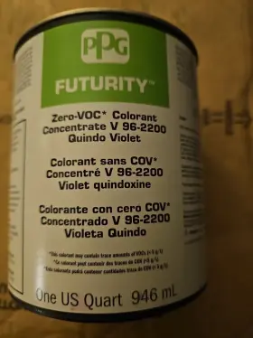 96-2200 Ppg 088625065734 Futurity Colorant Concentrate V - 1 Quart Quindo Violet