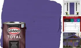 Ppg1247-7 Ppg 396903 Total Exterior Paint And 1 Gallon Pack Of Semi-gloss Glidden Eggplant