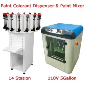 14station Preasion 30m04a44 154001 Paint Colorant Dispenser 5gallon Automatic Platform Mixer 110v