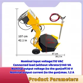 Cr-057212 Preasion Electrostatic Coating System With Vibratory Feeder Industrial Metal Surface Coatin