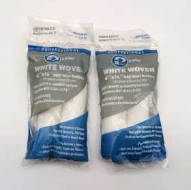 72540 Premier 4 Inch Mini Paint Roller Covers 1/4 Nap White Woven Smooth Pack Of