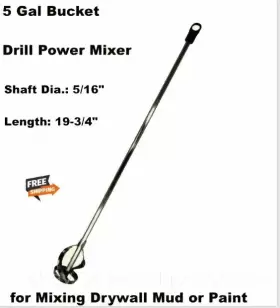 Pm72530 Premier Paint Mixer For Mixing Drywall Mud Or 5 Gal Bucket Drill Power Steel Shaft