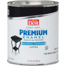 203286d Premium Enamel Do It Best Fast Dry Acrylic Latex Gloss Black 1 Quart Sim