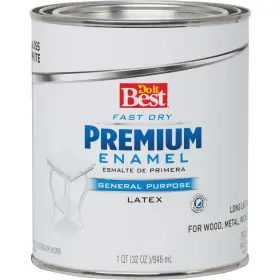 203287d Premium Enamel Do It Best Fast Dry Acrylic Latex Gloss White 1 Quart Sim