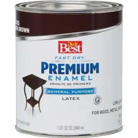 203312d Premium Enamel Do It Best Fast Dry Acrylic Latex Gloss Java Brown 1 Quart Sim