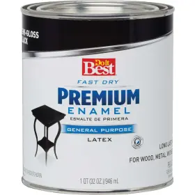 203314d Premium Enamel Do It Best Fast Dry Acrylic Latex Semi-gloss Black 1 Quart Sim