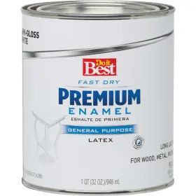 203315d Premium Enamel Do It Best Fast Dry Acrylic Latex Semi-gloss White 1 Quart Sim