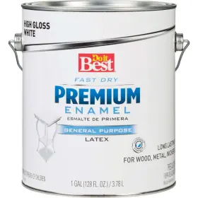 203760d Premium Enamel Do It Best Fast Dry Acrylic Latex Gloss White 1 Gal