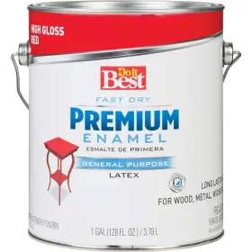 203761d Premium Enamel Do It Best Fast Dry Acrylic Latex Gloss Red 1 Gal. Sim