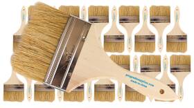 Prograde Supplies 609311410548 Pro Grade - Chip Paint Brushes 24 Ea 4 Inch Brush Light Brown