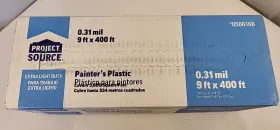 0506166 Project Source .31 Mil 9 Ft X 400 Painters Plastic #0506166- New