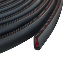 Protalwell 1.6-10f Edge Trim 1/16 Inch Rubber Size1/16 Fit 5/64 L10ft Gloss Black