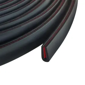 1.6-10f Protalwell Edge Trim 1/16 Inch Rubber Size1/16 Fit 5/64 L10ft Gloss Black