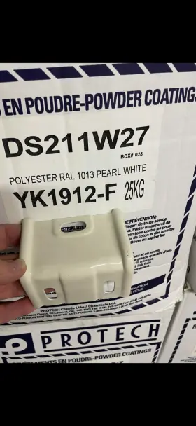 Yk1912-f Protech Ds211w27 55lb 25kg Polyester Pearl White/oyster White Powder Coat