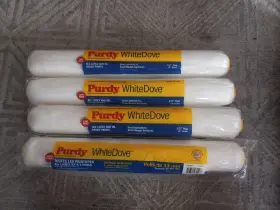 Purdy 716341079208 Whitedove 1/2 Inch Nap 18 Paint Roller Industrys Most Lint Free Lot Of 4