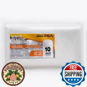 B0dxtgbdpw Purespace Armor Crawl Space Vapor Barrier Film 10mil 10x10ft White Plastic Sheeting Thick Ground