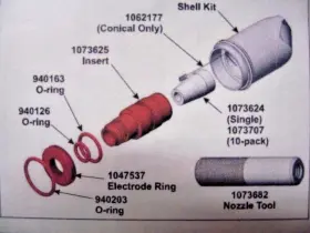 012-020pn R&s 4 Nordson / Prodigy Spray Gun Nozzles O-ring Kits