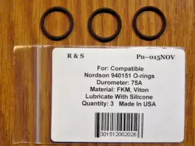 940151 R&s 015nov 3 Compatible Nordson O-rings / Material Fkm Viton