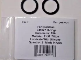 908nov R&s 945027 2 Compatible Nordson O-rings / Material Black Fkm Viton