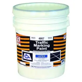 4907-05 Rae Traffic Zone Marking Paint 5 Gal. White Latex Acrylic -based