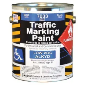 7033-01 Rae Traffic Zone Marking Paint 1 Gal. Blue Alkyd Solvent -based