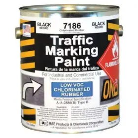 7186-01 Rae Traffic Zone Marking Paint 1 Gal. Black Chlorinated Solvent