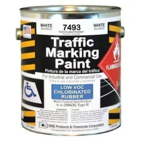 7493-01 Rae Traffic Zone Marking Paint 1 Gal. White Chlorinated Solvent