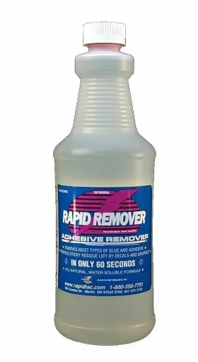 30323 Rapid Tac Remover Adhesive For Vinyl Wraps Graphics Decals 32 Oz. Clear