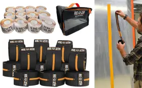 1b-9cir-w5nk Re-u-zip Heavy-duty Reusable Dust Barrier Zipper 12-pack Patented Hook