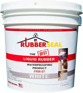 Rubberseal 691059767084 Liquid Rubber Waterproofing And Protective Coating - Roll On White 1 Gallon