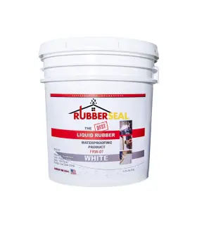 Rubberseal 852920005081 Liquid Rubber Waterproofing And Protective Coating - Roll On White 5 Gallons