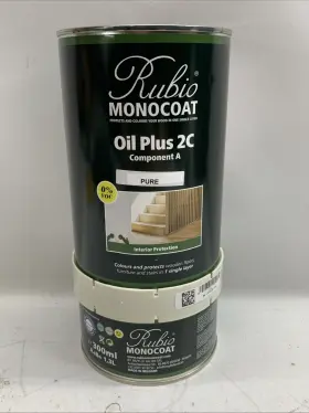 Rubio Monocoat 410761404071 Oil Plus 2c Component A Pure 300ml/1.3 Liter For Indoor Use