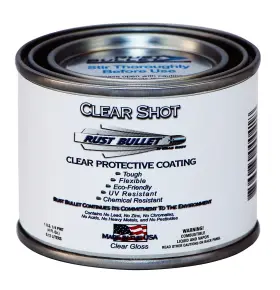 Rust Bullet 856084000418 Clear Shot Superior Coat For Automotive 1/4 Pint - Uv Resistant