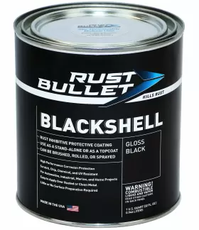 Rust Bullet 856084000630 High Quality Blackshell - Black Paint Treatment Quart