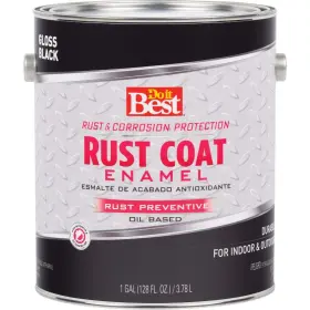 203269d Rust Coat Do It Best Oil-based Gloss Enamel Black 1 Gal. Sim Supply