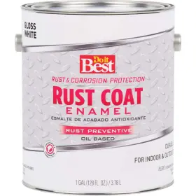 203370d Rust Coat Do It Best Oil-based Gloss Enamel White 1 Gal. Sim Supply