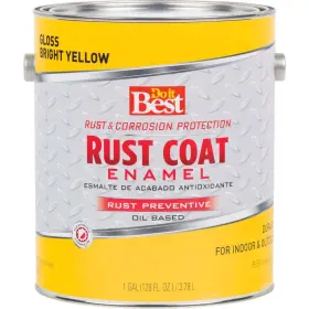 203701d Rust Coat Do It Best Oil-based Gloss Enamel Bright Yellow 1 Gal. Sim