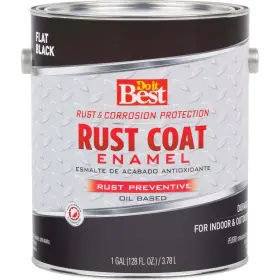 203706d Rust Coat Do It Best Oil-based Flat Enamel Black 1 Gal. Sim Supply