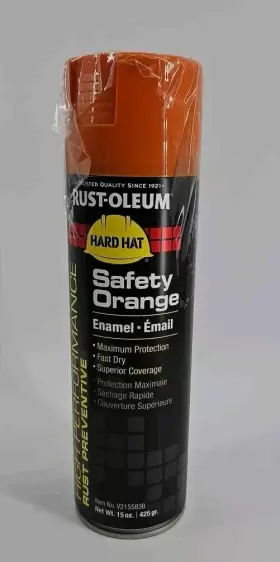 V2155838 Rust-oleum 020066001223 - Enamel Spray Paint Safety Orange 15 Oz Lot Of 2