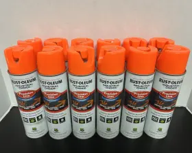 Rust-oleum 020066112745 12x Precision Line Inverted Marking Paint Fluorescent Orange