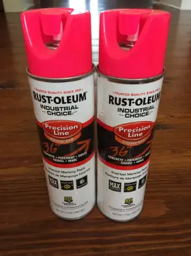 Rust-oleum 020066166182 Solvent-based Fluorescent Pink Inverted Marking Paint Lot Of 2