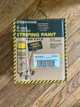 P2593849 Rust-oleum 020066259396 Rustoleum Professional Striping Spray Paint Contractor Pack 18 Oz White
