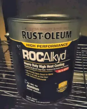 286507 Rust-oleum 020066278441 High Heat Heavy Duty Resistant Coating Aluminum 1 Gal Flat