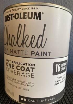 Rust-oleum 020066291686 Rust-oleum Chalked Ultra Matte Paint - Dark Tint Base 30 Fl. Oz